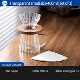 BINCOO Coffee Dripper Set Filter Cup Coffee Pot Set Coffee Sharing Pot Strainer Cup Extraction Filter Coffee Utensils 400ML/600ML