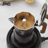 BINCOO Dual-valve Moka Pot Home Electric Stove Brewing Coffee Pot Small Espresso Hand-ground Coffee Maker Set
