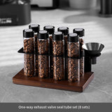 BINCOO Coffee Sealed Jar Transparent Storage Canister One-way Exhaust Valve Portable Storage Bottle