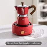 BINCOO Moka Pot with Stove Espresso Coffee Set Household Small Hand-brewed Coffee Pot Set Best Gift