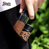 BINCOO Coffee Sealed Jar Transparent Storage Canister One-way Exhaust Valve Portable Storage Bottle