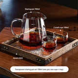 BINCOO Glass Coffee Sharing Pot Set Filter Cup Drip Filter Paper Funnel Hand Brewing Pot Coffee Kettle 500ML/700ML