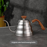 BINCOO Hand-brewed Coffee Pot Slender Mouth Kettle Stainless Steel Drip Coffee Pot Large Capacity for Outdoor Camping and Travel 1L