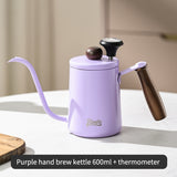 BINCOO 350ML/600ML Coffee Hand Brewing Pot Mini Portable Coffee Pot Long Mouth and Narrow Mouth Pot Stainless Steel Coffee Kettle