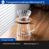 BINCOO Coffee Dripper Set Filter Cup Coffee Pot Set Coffee Sharing Pot Strainer Cup Extraction Filter Coffee Utensils 400ML/600ML
