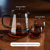 BINCOO Glass Coffee Sharing Pot Set Filter Cup Drip Filter Paper Funnel Hand Brewing Pot Coffee Kettle 500ML/700ML