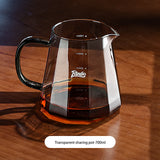 BINCOO Glass Coffee Sharing Pot Set Filter Cup Drip Filter Paper Funnel Hand Brewing Pot Coffee Kettle 500ML/700ML