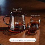 BINCOO Glass Coffee Sharing Pot Set Filter Cup Drip Filter Paper Funnel Hand Brewing Pot Coffee Kettle 500ML/700ML