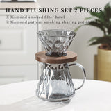 Bincoo Hand Brew Coffee Pot Dripper Set Sharing Pot Coffee Filter Cup Household Hand Grinder Coffee Machine Sets