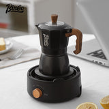 BINCOO Dual-valve Moka Pot Home Electric Stove Brewing Coffee Pot Small Espresso Hand-ground Coffee Maker Set
