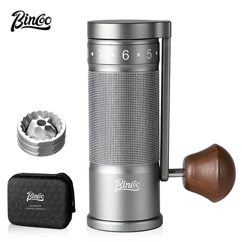 BINCOO Coffee Grinder Externally Adjustable Manual Grinder CNC Steel Core