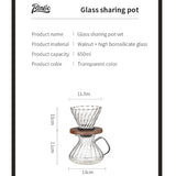 Bincoo Coffee Dripper Set Hand-brewed Coffee Pot Glass Sharing Pot Filter Cup coffee utensil set household brewing filter pot