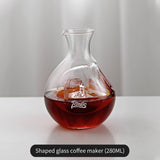BINCOO Glass Coffee Pot Set Hand Brew Coffee Maker Coffee Utensils fo Office Household 280ML