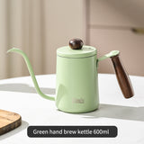BINCOO 350ML/600ML Coffee Hand Brewing Pot Mini Portable Coffee Pot Long Mouth and Narrow Mouth Pot Stainless Steel Coffee Kettle