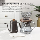 Bincoo Hand Brew Coffee Pot Dripper Set Sharing Pot Coffee Filter Cup Household Hand Grinder Coffee Machine Sets