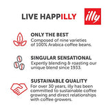 illy Decaffeinated Ground Espresso Coffee, Classic Medium Roast