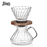 Bincoo Coffee Dripper Set Hand-brewed Coffee Pot Glass Sharing Pot Filter Cup coffee utensil set household brewing filter pot
