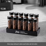 BINCOO Coffee Sealed Jar Transparent Storage Canister One-way Exhaust Valve Portable Storage Bottle
