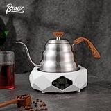 BINCOO Hand-brewed Coffee Pot Slender Mouth Kettle Stainless Steel Drip Coffee Pot Large Capacity for Outdoor Camping and Travel 1L