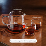 BINCOO Glass Coffee Sharing Pot Set Filter Cup Drip Filter Paper Funnel Hand Brewing Pot Coffee Kettle 500ML/700ML