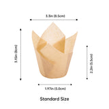 Bake Choice 200pcs Natural Tulip Cupcake Liners