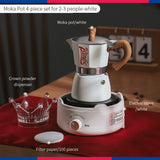 BINCOO Moka Pot Set Gift Box Espresso Coffee Kettle Hand Brewed Coffee Pot Holiday Birthday Gift Best Gift 3 Cups