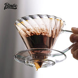 Bincoo Hand Brewed Coffee Pot Set Dripper Set Filter Cup Coffee Pot Coffee Funnel Glass Sharing Pot 400/600ML