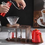 BINCOO Coffee Dripper Set Hand Brew Coffee Pot Set Hand Grinder Coffee Maker Sharing Pot with Glass Filter Cup Coffee Hand Brew Pot Complete Set