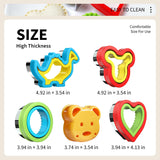 Sliafwh Sandwich Cutter and Sealer for Lunch - 5 PCS Uncrustable Maker for Lunchbox and Bento Box - Cookie Cutters