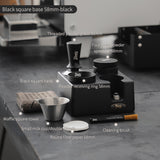 BINCOO Italian Coffee Cloth Powder Dispenser Base Multifunctional Storage and Press Powder Hammer Set 51/58MM