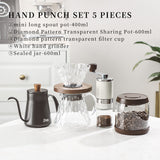 Bincoo Hand Brew Coffee Pot Dripper Set Sharing Pot Coffee Filter Cup Household Hand Grinder Coffee Machine Sets