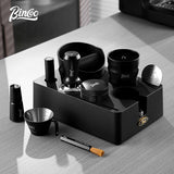 BINCOO Coffee Tamper Base Set Grounds Knocking Bucket Storage Base Coffee Machine Handle Bracket Tamper Powder Distributor Set Coffee Utensils 51/58MM