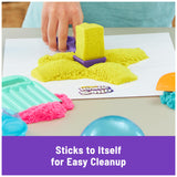 Kinetic Sand Ultimate Sandisfying Set, 2lb of Pink, Yellow and Teal Play Sand