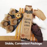 Bake Choice 200pcs Natural Tulip Cupcake Liners