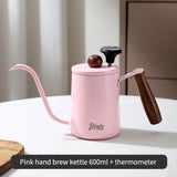 BINCOO 350ML/600ML Coffee Hand Brewing Pot Mini Portable Coffee Pot Long Mouth and Narrow Mouth Pot Stainless Steel Coffee Kettle