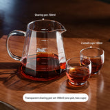 BINCOO Glass Coffee Sharing Pot Set Filter Cup Drip Filter Paper Funnel Hand Brewing Pot Coffee Kettle 500ML/700ML