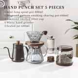 Bincoo Hand Brew Coffee Pot Dripper Set Sharing Pot Coffee Filter Cup Household Hand Grinder Coffee Machine Sets