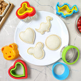 Sliafwh Sandwich Cutter and Sealer for Lunch - 5 PCS Uncrustable Maker for Lunchbox and Bento Box - Cookie Cutters