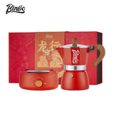 BINCOO Moka Pot Set Gift Box Espresso Coffee Kettle Hand Brewed Coffee Pot Holiday Birthday Gift Best Gift 3 Cups