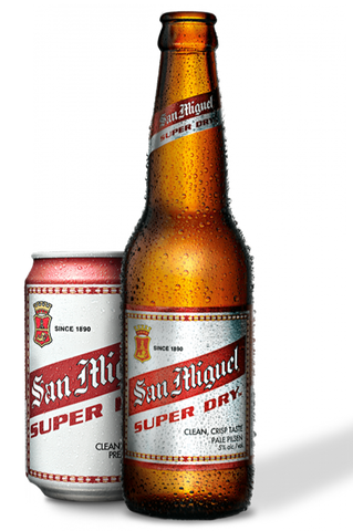 San Miguel Beer Super Dry Bottle 330ml - 6 Bottles