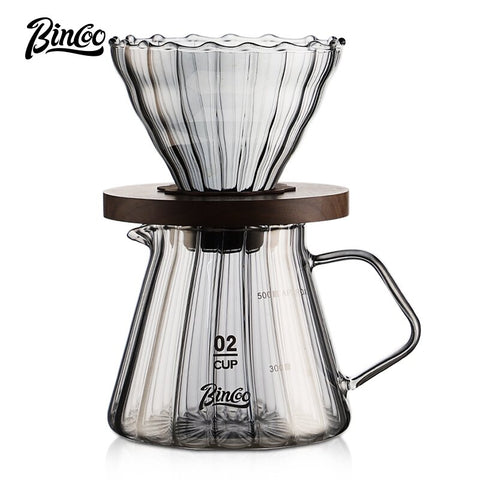 BINCOO Coffee Dripper Set Filter Cup Coffee Pot Set Coffee Sharing Pot Strainer Cup Extraction Filter Coffee Utensils 400ML/600ML