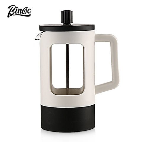 BINCOO Coffee Press Pot Hand Brewed Coffee Pot Filter Type Small Milk Frother for Household 600ML