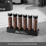 BINCOO Coffee Sealed Jar Transparent Storage Canister One-way Exhaust Valve Portable Storage Bottle