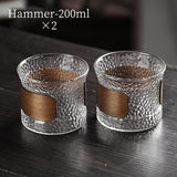 BINCOO Glass Cup Tea Coffee Mug Bamboo Ring Anti-Scalding High Temperature Resistant for Household and Office 150ML