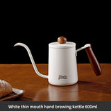 BINCOO 350ML/600ML Coffee Hand Brewing Pot Mini Portable Coffee Pot Long Mouth and Narrow Mouth Pot Stainless Steel Coffee Kettle