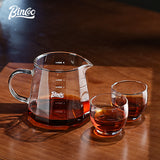 BINCOO Glass Coffee Sharing Pot Set Filter Cup Drip Filter Paper Funnel Hand Brewing Pot Coffee Kettle 500ML/700ML