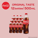 Coca-Cola Original Taste 500mL - Pack of 12 Bottles