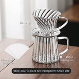 Bincoo Hand Brewed Coffee Pot Set Dripper Set Filter Cup Coffee Pot Coffee Funnel Glass Sharing Pot 400/600ML