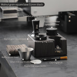 BINCOO Italian Coffee Cloth Powder Dispenser Base Multifunctional Storage and Press Powder Hammer Set 51/58MM