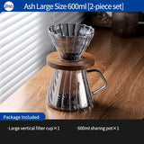 BINCOO Coffee Dripper Set Filter Cup Coffee Pot Set Coffee Sharing Pot Strainer Cup Extraction Filter Coffee Utensils 400ML/600ML